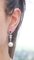 White Pearls, Rubies & Diamonds Platinum Dangle Earrings, 1970s, Set of 2 5