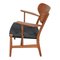 CH-22 Chair in Walnut with Black Braided Leather Seat by Hans J Wegner 3