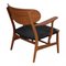 CH-22 Chair in Walnut with Black Braided Leather Seat by Hans J Wegner 5