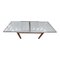 Mid-Century Satined Glass Extendable Dining Table 4