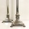 Corinthian Style Table Lamps in Nickel Plated Brass with Claw Feet, 1950s, Set of 2 16