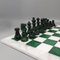 Green & White Chess Set in Volterra Alabaster, Italy, 1970s, Set of 33 3