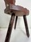 Spanish Brutalist Tripod Birthing Chair with Goat Skin, 1960s 12