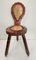 Spanish Brutalist Tripod Birthing Chair with Goat Skin, 1960s 1