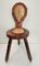 Spanish Brutalist Tripod Birthing Chair with Goat Skin, 1960s, Image 1