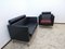 Set da salotto in pelle nera di Ettore Sottsass per Knoll Inc./Knoll International, set di 2, Immagine 3