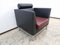 Mobilier de Salon en Cuir Noir par Ettore Sottsass pour Knoll Inc. / Knoll International, Set de 2 4