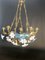 Lustre en Opaline Ceiling Lights, France, 1900s 3
