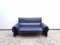 2-Seater FSM Leather Sofa Leather Sofa in Blue from De Sede, 2011 2