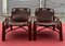 Leather & Bamboo Chairs by Tito Agnoli, 1960s, Set of 2 1