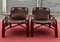 Leather & Bamboo Chairs by Tito Agnoli, 1960s, Set of 2, Image 1