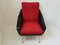 Mid-Century French Lounge Chair in Skaï & Wool, 1950s, Image 4