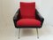 Fauteuil Mid-Century en Skaï et Laine, France, 1950s 5