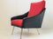 Mid-Century French Lounge Chair in Skaï & Wool, 1950s 6