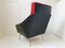 Mid-Century French Lounge Chair in Skaï & Wool, 1950s, Image 9