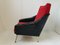 Mid-Century French Lounge Chair in Skaï & Wool, 1950s 8