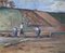 Emile Bressler, Paysans laborant la terre, 1909, Huile sur Toile, Encadrée 2