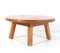 Mid-Century Modern Brutalist Round Coffee Table in Oak, 1960s 3