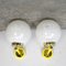 Vintage Wall Lights in Yellow, 1970s, Set of 2 3