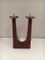 Vintage Scandinavian Teak & Metal Candle Holder 5