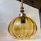 Swedish Sunburst Pendant Lamp in Blown Optical Honey Glass, 1970s, Image 5