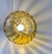 Swedish Sunburst Pendant Lamp in Blown Optical Honey Glass, 1970s, Image 4