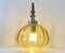 Swedish Sunburst Pendant Lamp in Blown Optical Honey Glass, 1970s 7