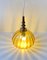 Swedish Sunburst Pendant Lamp in Blown Optical Honey Glass, 1970s 2