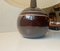 Scandinavian Modern Spherical Table Lamps in Brown Glazed Ceramic from Søholm, 1970s, Set of 2 7