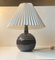 Scandinavian Modern Spherical Table Lamps in Brown Glazed Ceramic from Søholm, 1970s, Set of 2, Image 6
