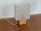 Small GDR Table Lamp with Plastic Screen and Wooden Foot 1