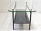 Mid-Century French Coffee Table in Glass & Steel, 1950s 5