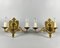 Vintage Empire Paired Wall Sconces in Gilt Brass, Set of 2 2