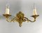 Vintage Empire Paired Wall Sconces in Gilt Brass, Set of 2 4