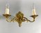 Vintage Empire Paired Wall Sconces in Gilt Brass, Set of 2, Image 4