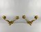 Vintage Empire Paired Wall Sconces in Gilt Brass, Set of 2 3