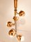 Lámpara de araña Reggiani bañada en oro, años 70, Imagen 8