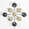 Octo I Helios Collection Black and Gold Wall and Ceiling Lamp by Design for Macha 2