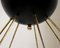 Italian Black Brass Ceiling Lamp in style of Arredoluce, 1960s 5