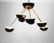 Lámpara de techo italiana de latón negro en estilo de Arredoluce, años 60, Imagen 2
