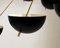 Schwarze italienische Deckenlampe aus Messing im Stil von Arredoluce, 1960er 6