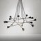 Lámpara de araña Sputnik italiana Mid-Century de latón, años 50, Imagen 6