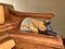 Panca o divano da biliardo Impero francese in mogano e legno dorato, Immagine 11