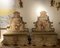 18th Century Italian Baroque Armorial Painted Cassapanca Benches with Openable Folding Top Seats, Set of 2 2