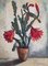 Arne Siegfried, Cactus en fleurs, Oil on Wood, Framed 2