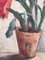 Arne Siegfried, Cactus en fleurs, Huile sur Bois, Encadrée 5