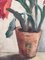 Arne Siegfried, Cactus en fleurs, Olio su tavola, Con cornice, Immagine 5