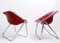 Space Age Plona Chairs in Red Leather by Giancarlo Piretti for Castelli, 1960s, Set of 2 5