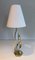 Lampada da tavolo in ottone raffigurante una donna stilizzata, anni '70, Immagine 11