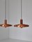 Scandinavian Modern Fibonacci Pendants in Copper by Sophus Frandsen for Fog & Mørup, 1963, Set of 2, Image 3